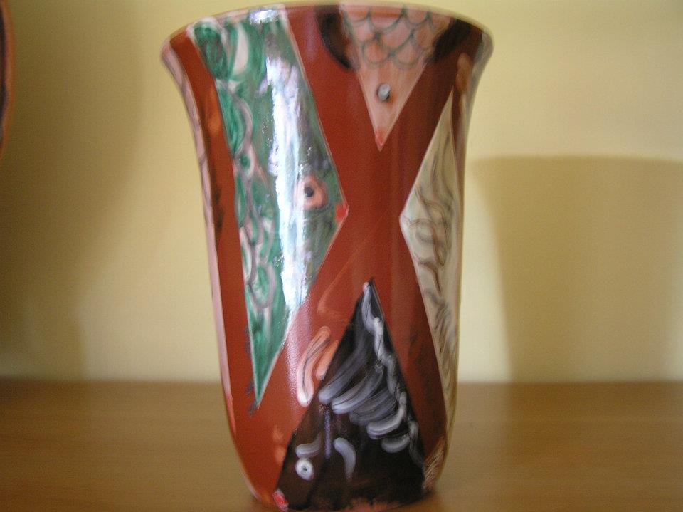Raffaela Russo Vasi vaso in ceramica 15 dipinto a mano