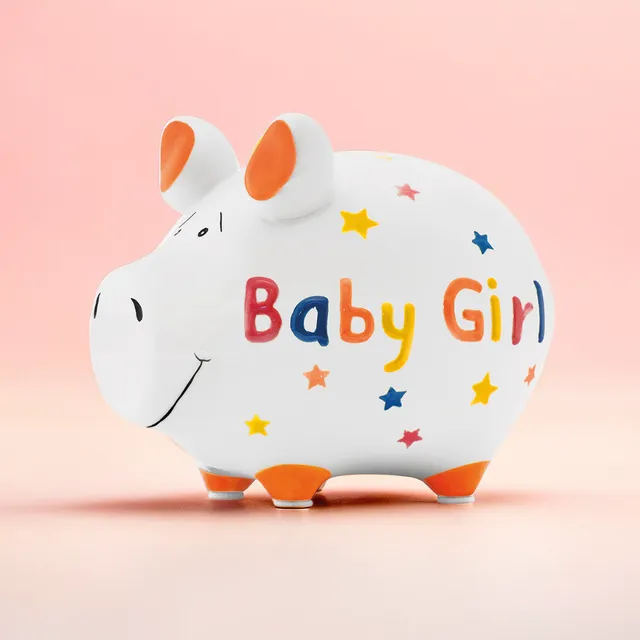 Sparschwein Kleinschweine Baby Girl salvadanaio ceramica stella