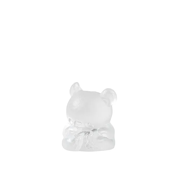Lalique Art Yuan-Yuan Panda Scultura Cristallo S
