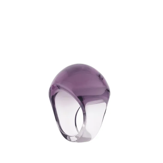 Lalique Cabochon Anello Cristallo Viola Misura 49-59