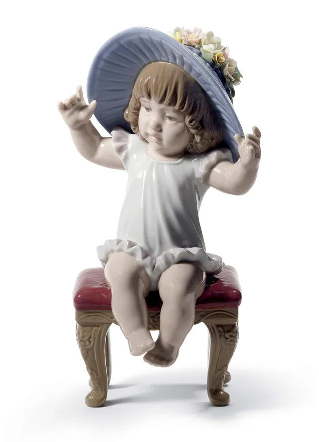 Lladró Sculture Cappello della Mamma figurina bimba 21 cm