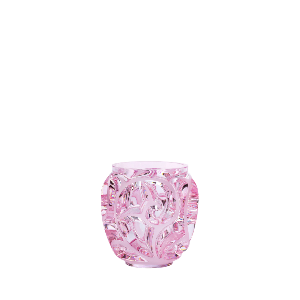 René Lalique Tourbillons Piccolo Vaso S vetro rosa