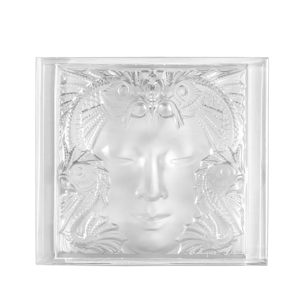 René Lalique Révélation Masque de Femme pannello cristallo