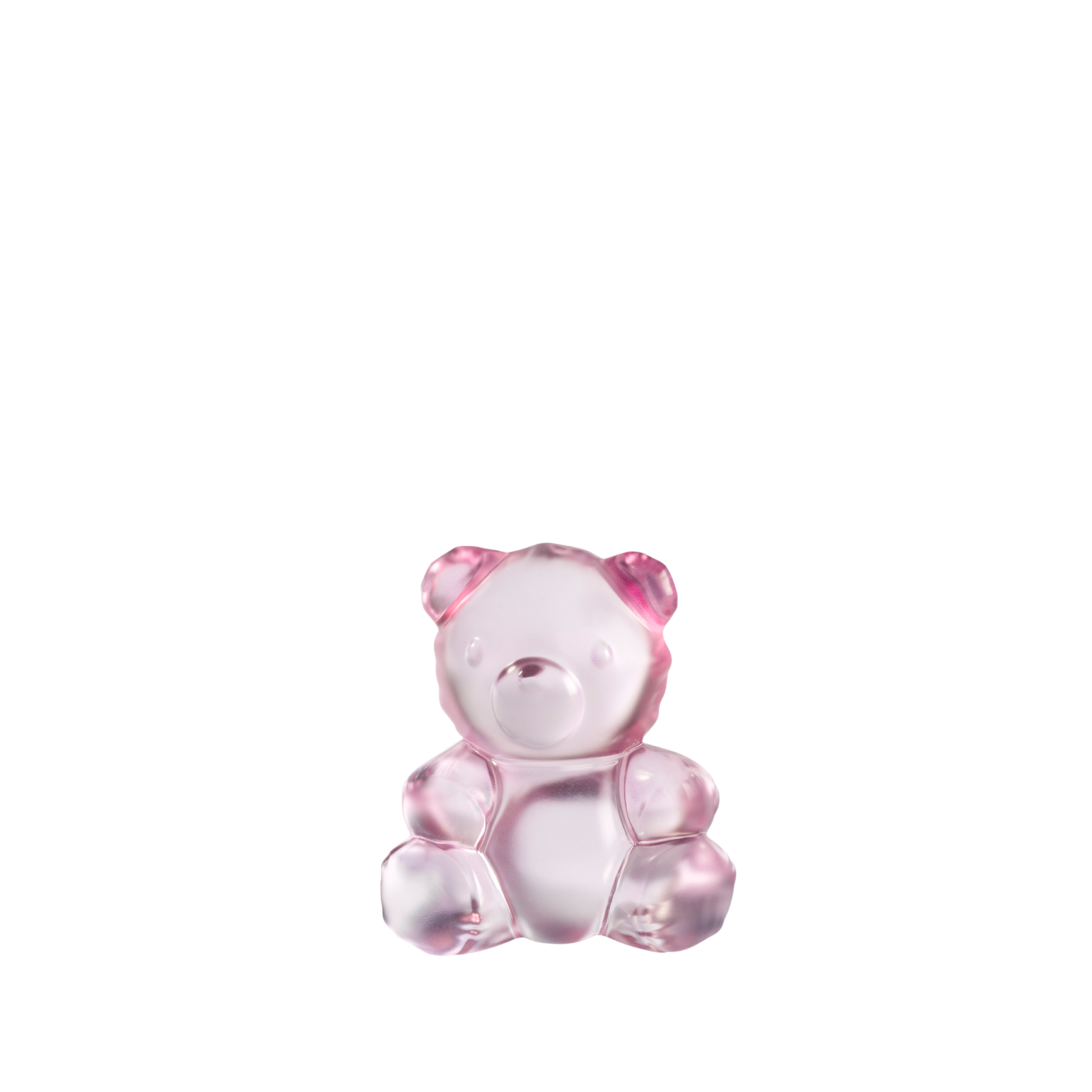Lalique Teddy Air Piccola Scultura Cristallo Rosa Taglia S
