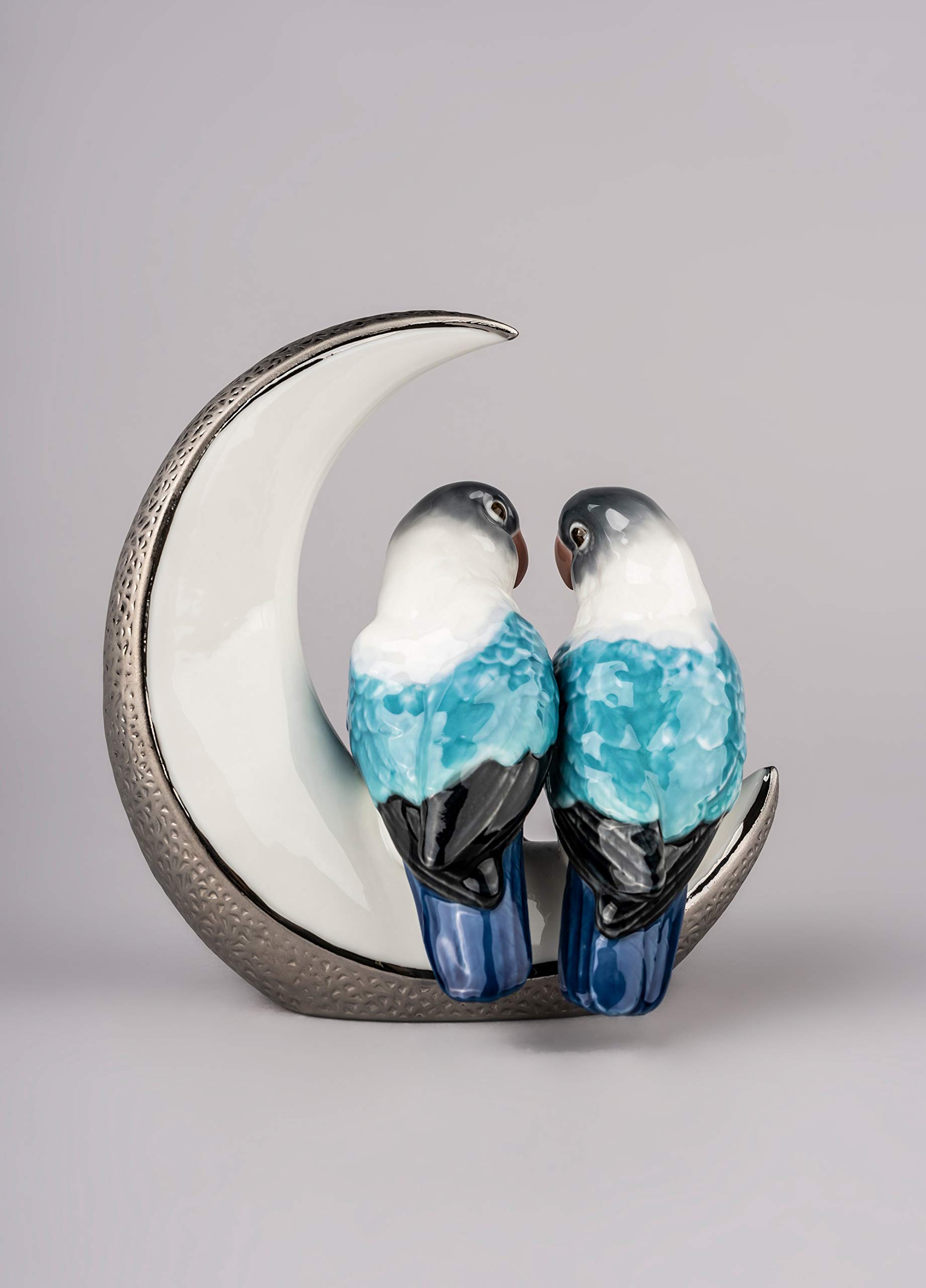 Lladró Sculture Prendimi la Luna figurina uccelli argento