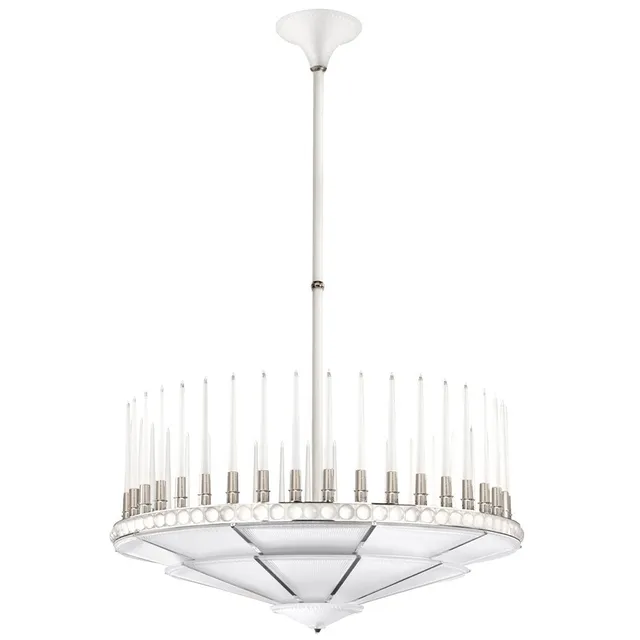 Lalique Perles Chandelier Lampadario Cristallo 1 Livello 1340 mm
