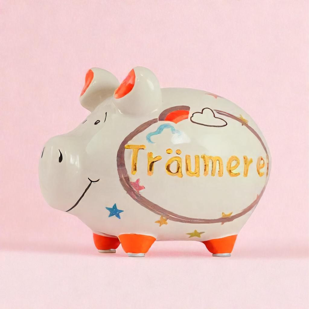 Sparschwein Kleinschweine Träumerei salvadanaio oro ceramica