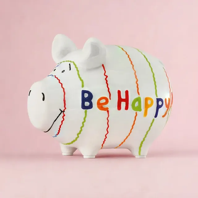 Sparschwein Company Kleinschweine Be Happy salvadanaio maialino ceramica