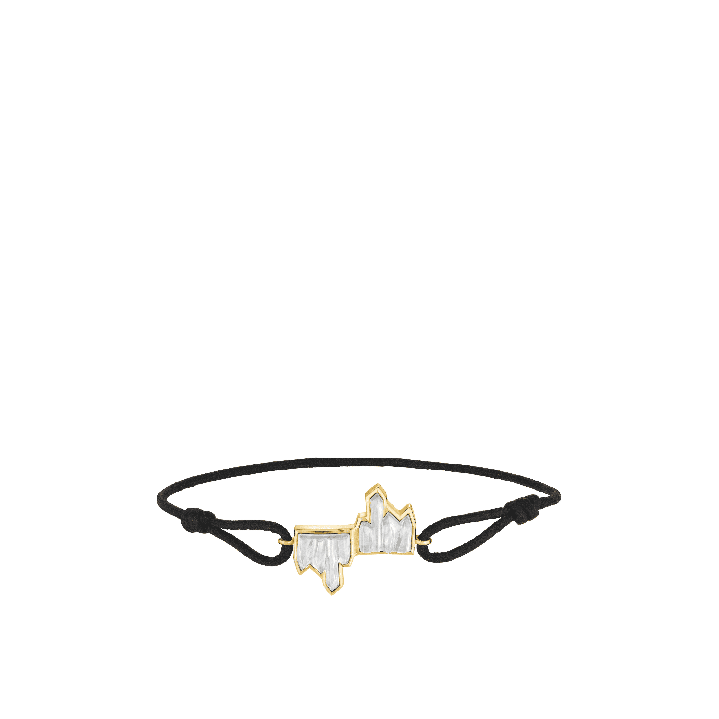 René Lalique Terramineral bracciale cordino cristallo taglia S