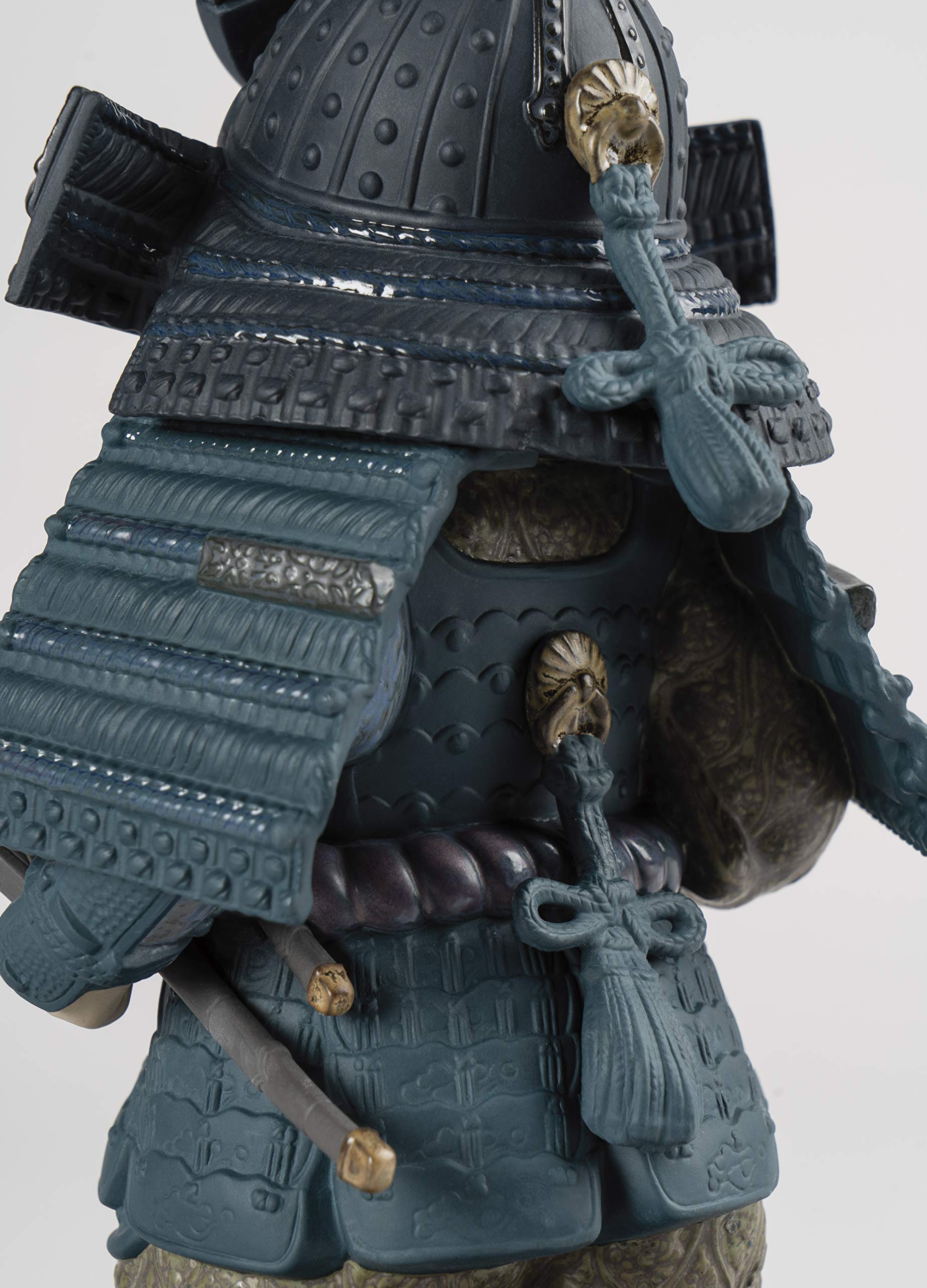 Lladró Sculture Bambino Samurai statuetta blu