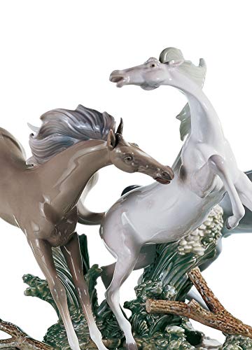 Lladró Alta Porcellana Cavalli scultura porcellana fatta a mano