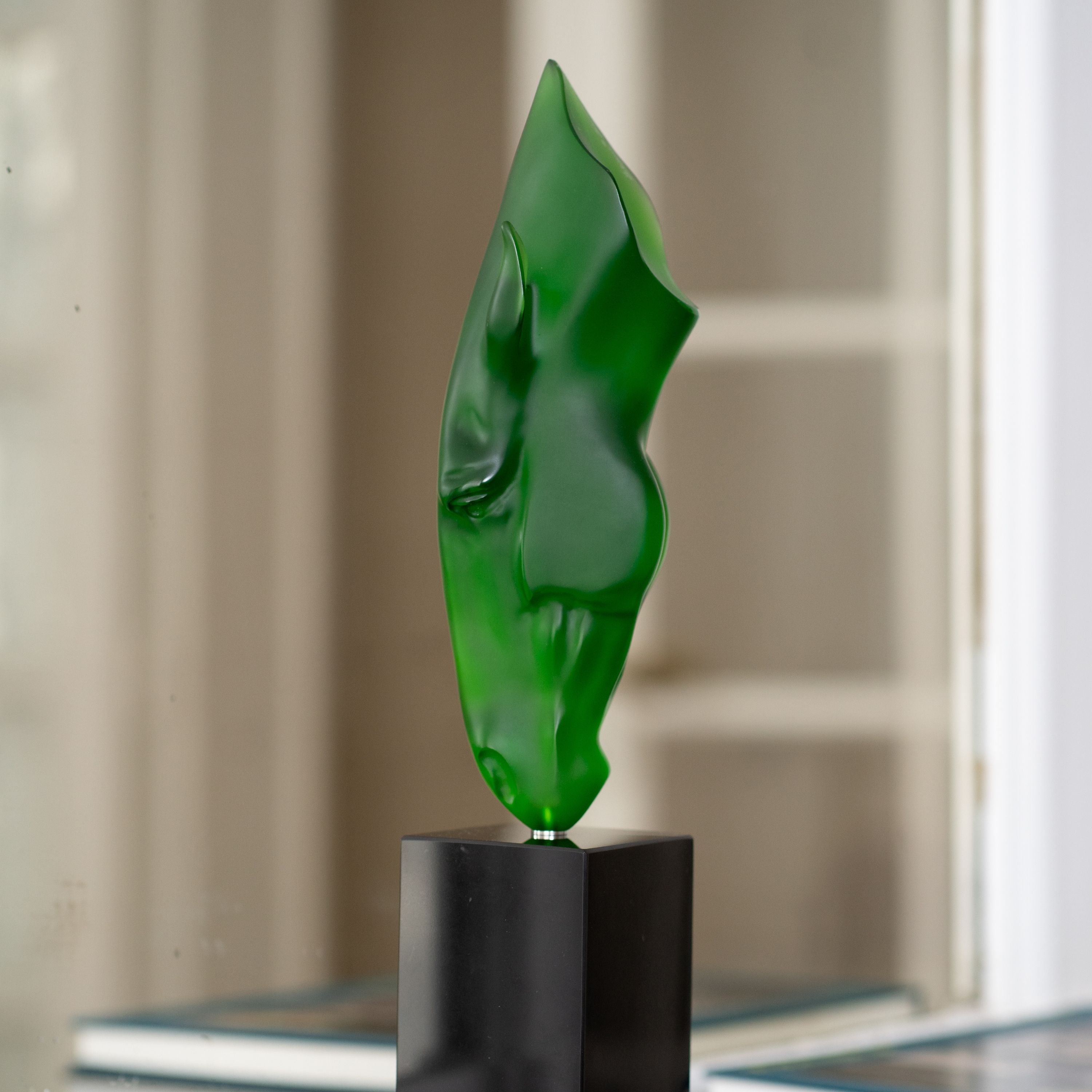 Lalique Art Still Water Scultura Cristallo Verde 2024
