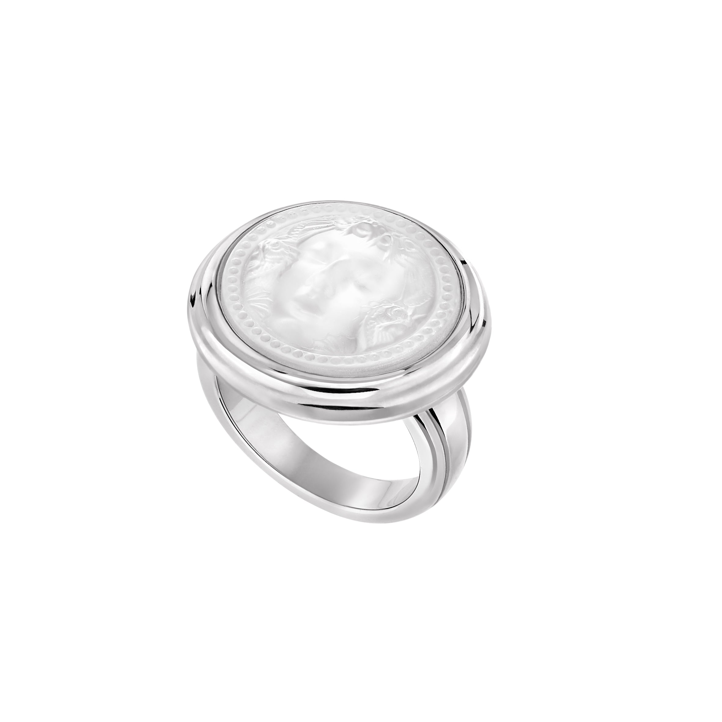 Lalique Arethuse Anello Tondo Argento Taglia 53