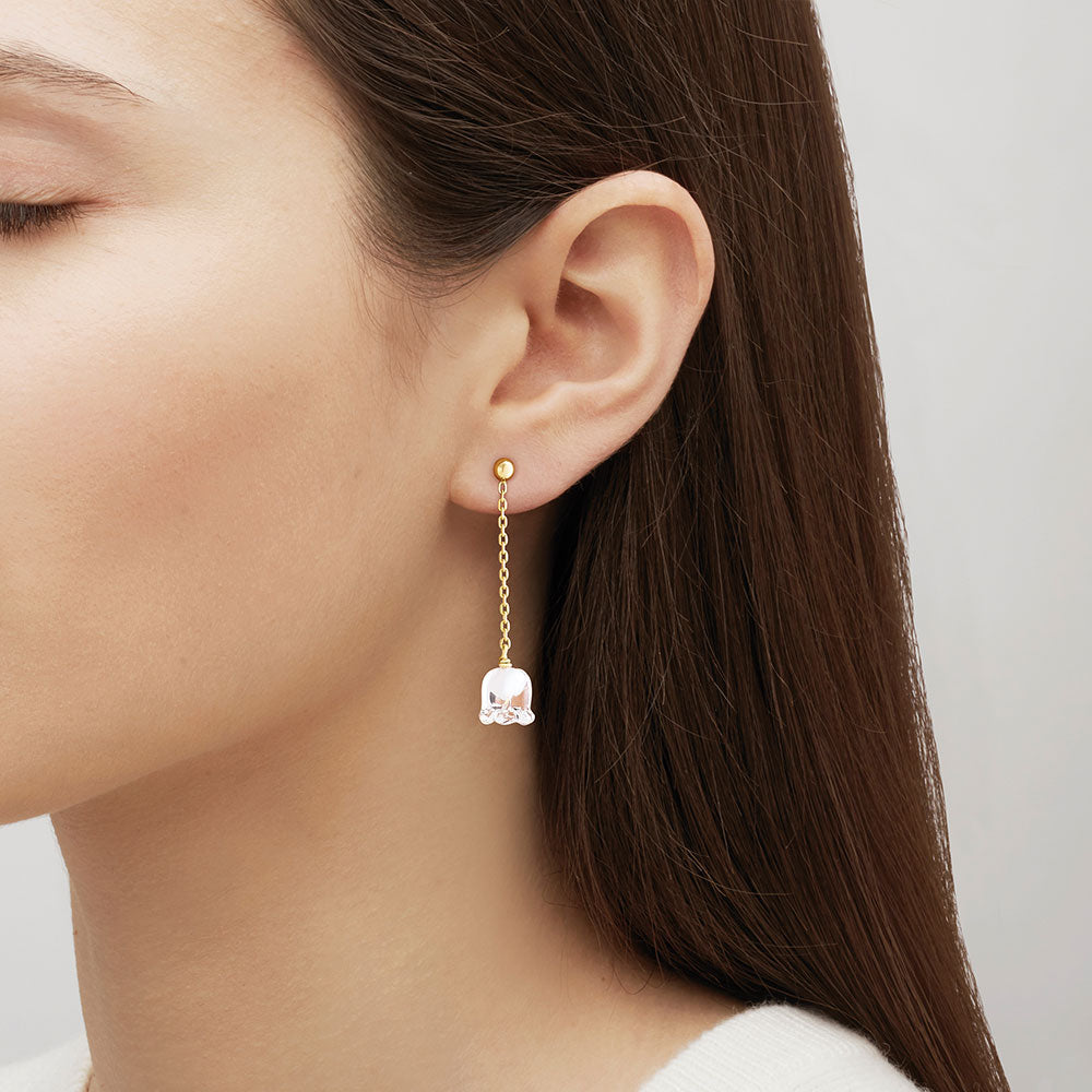Lalique Muguet Long Earrings orecchini mughetto placcato oro