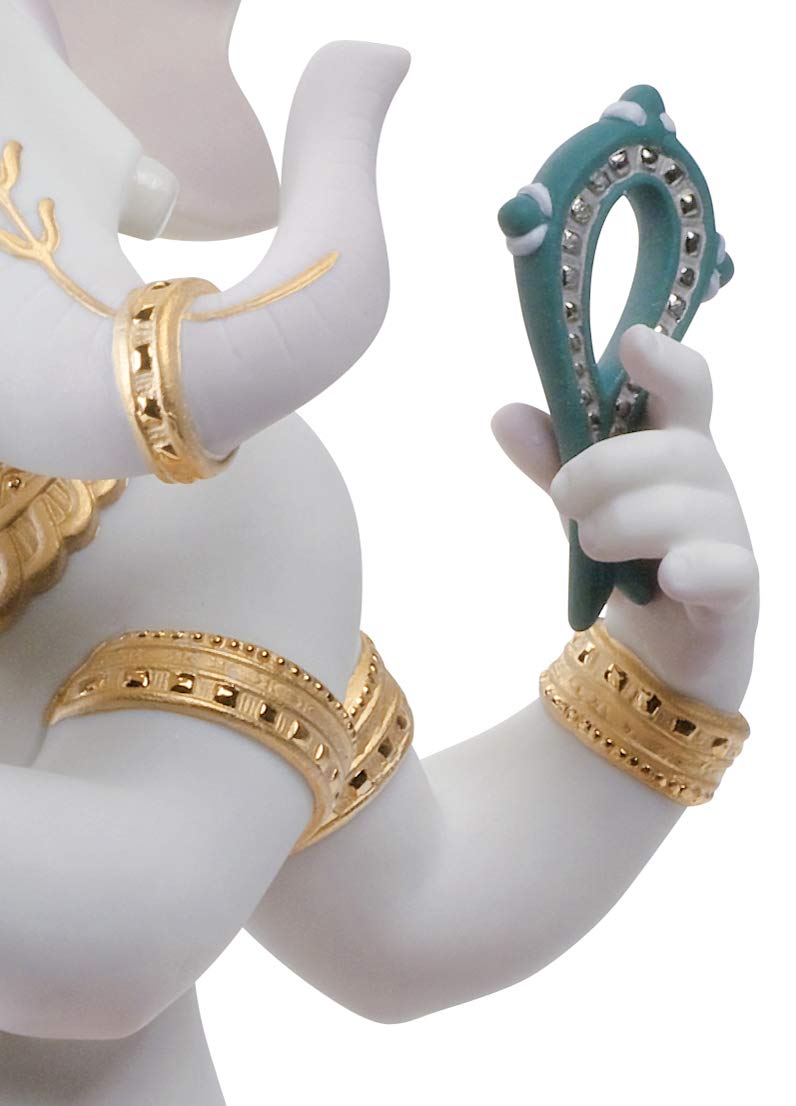 Lladró Alta Porcellana Ganesha con Bansuri statuetta edizione limitata