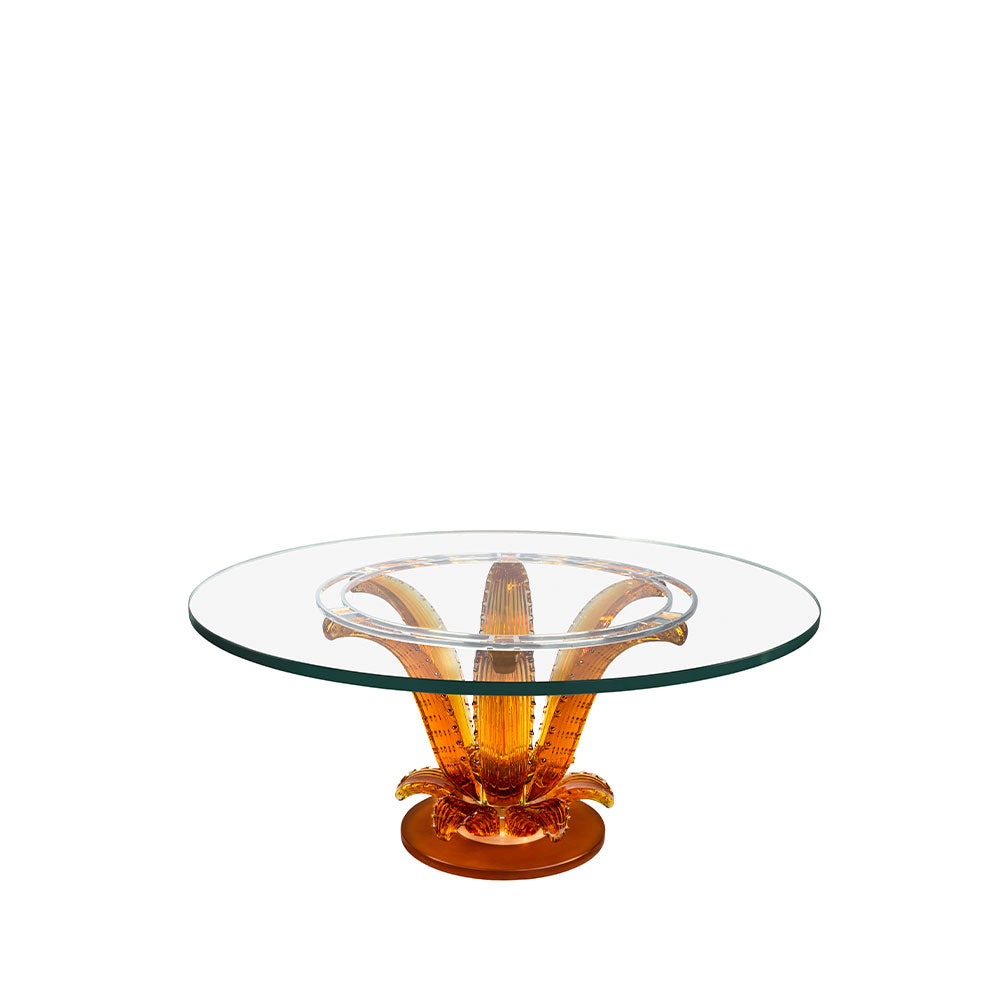René Lalique Cactus Tavolino vetro ambra salotto
