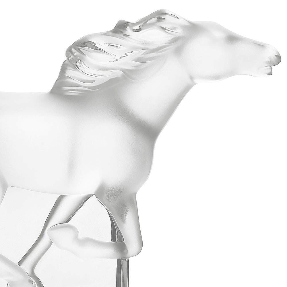 René Lalique Kazak Scultura Cavallo Cristallo Taglia S