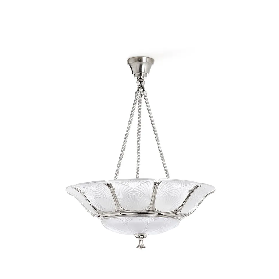 Lalique Ginkgo plafoniera L lampada cristallo
