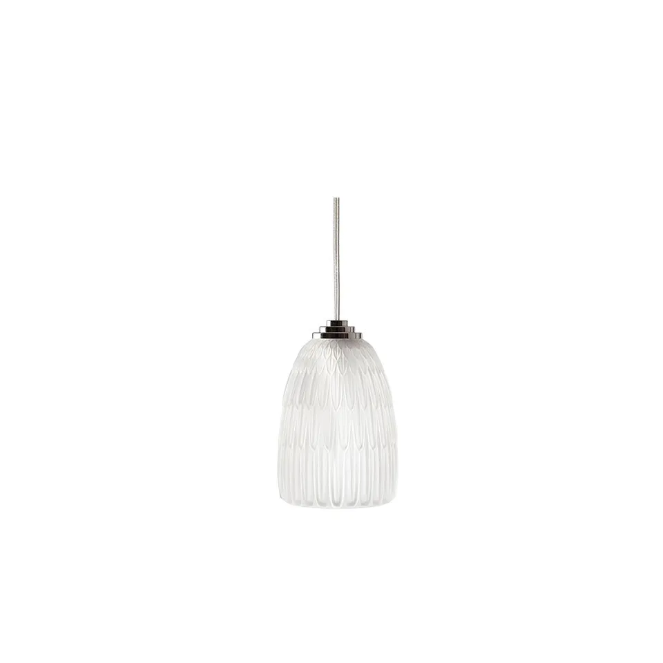 René Lalique Plumes plafoniera cristallo taglia L piume