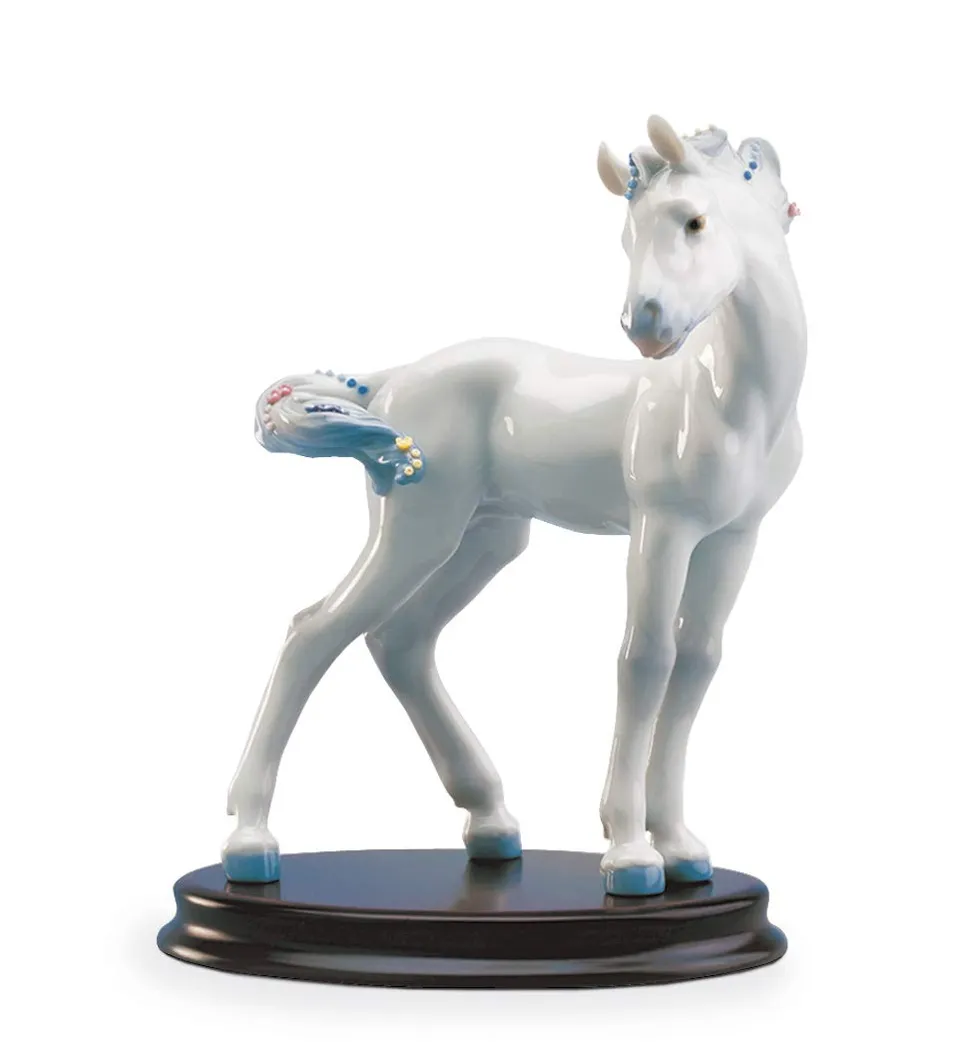Lladró Sculture Il Cavallo figurina porcellana lucida