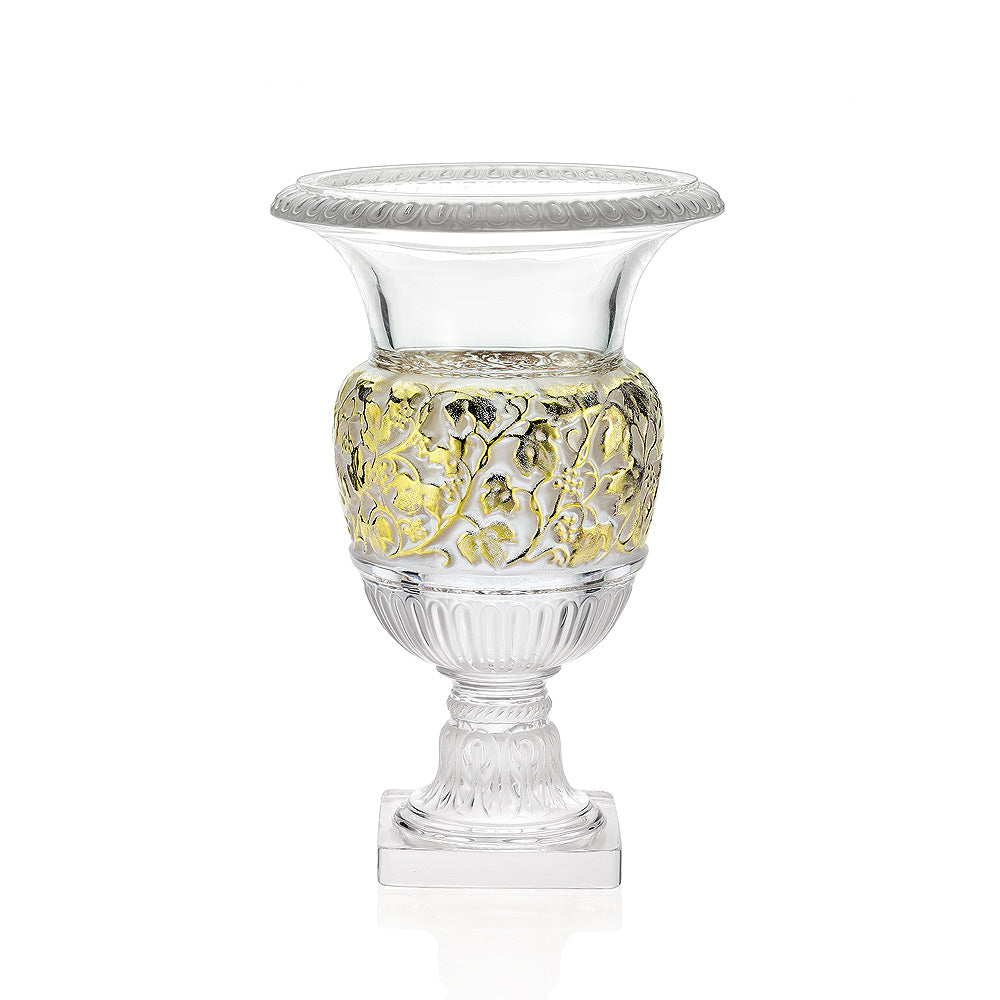 René Lalique Versailles vaso cristallo floreale incolore