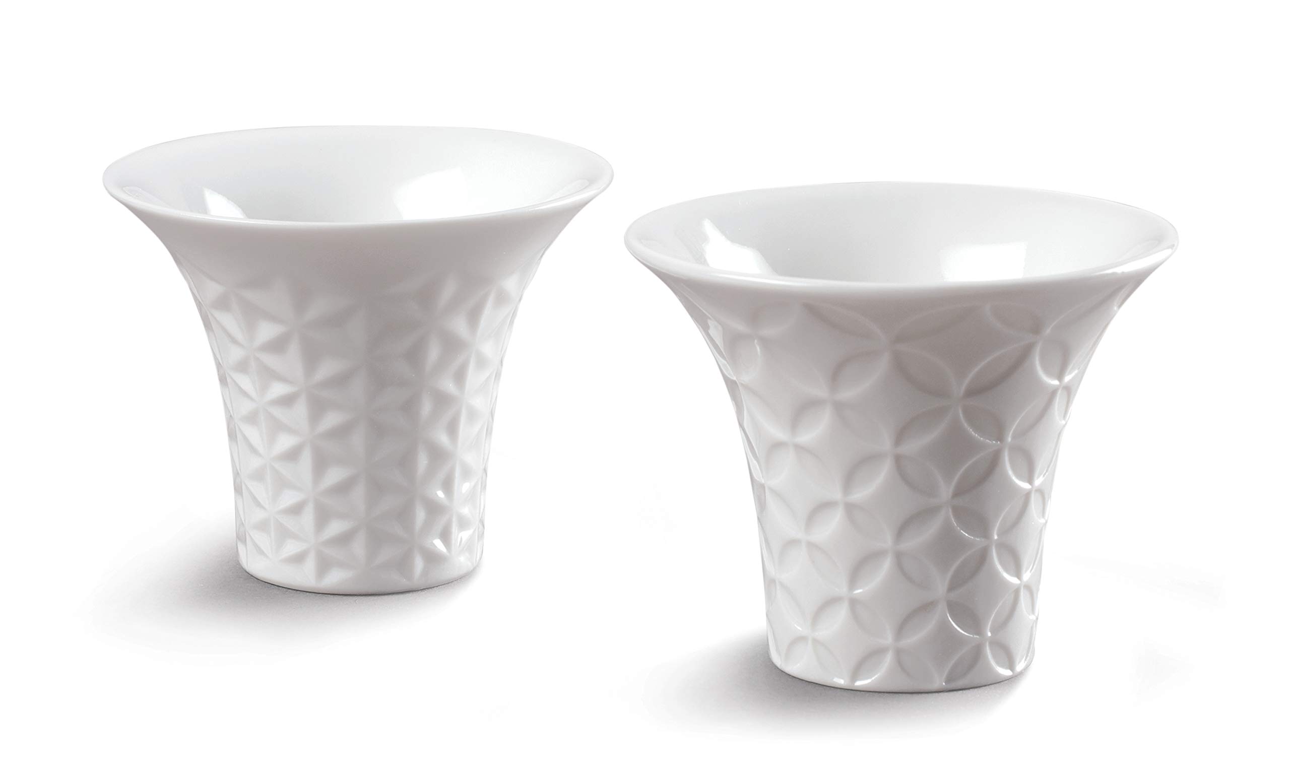 Lladró Sake Set 2 Tazze in Porcellana Artigianali Giapponesi