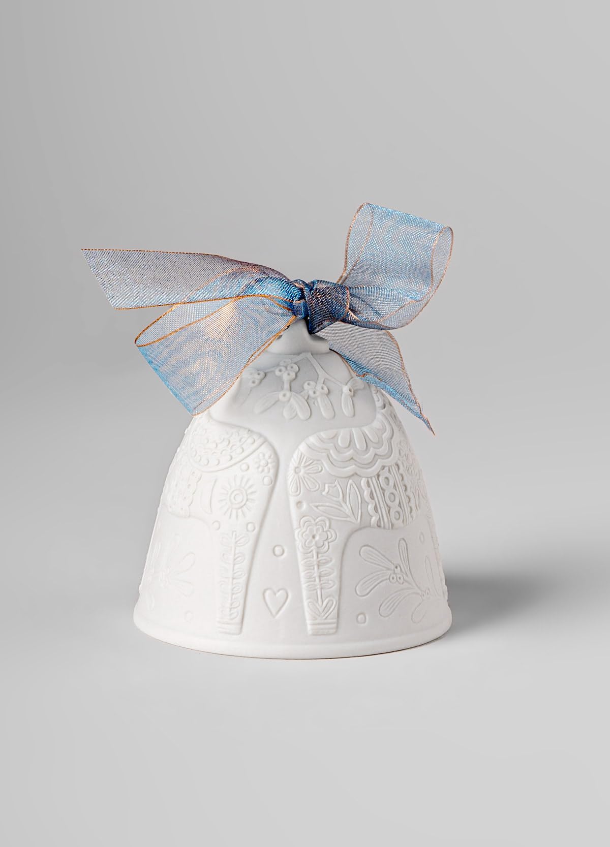 Lladró Campana Natale 2025 Blu ornamento porcellana opaca