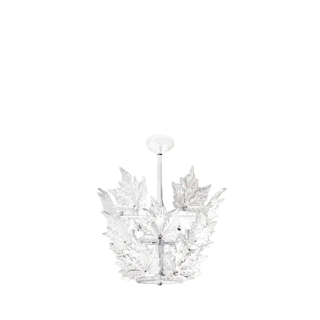 Lalique Champs-Élysées lampadario cristallo 3 ranghi cromato