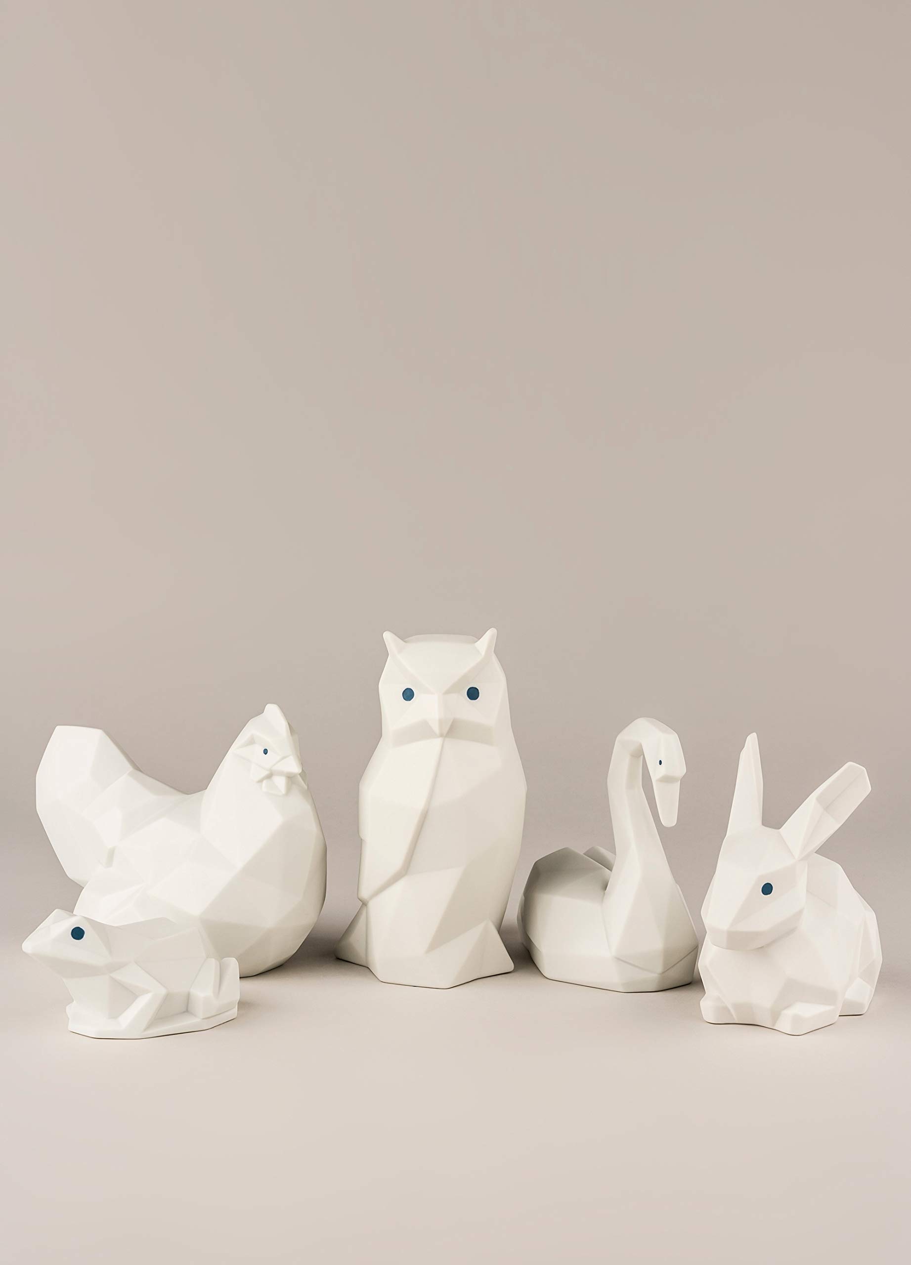 Lladró Coniglio Origami figurina porcellana bianca opaca