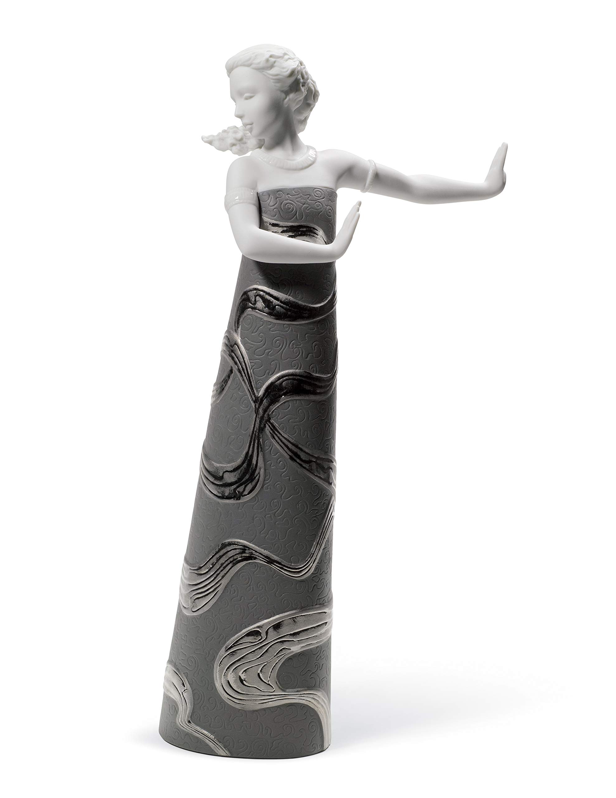 Lladró Sculture Eriteide figurina porcellana lustro argento