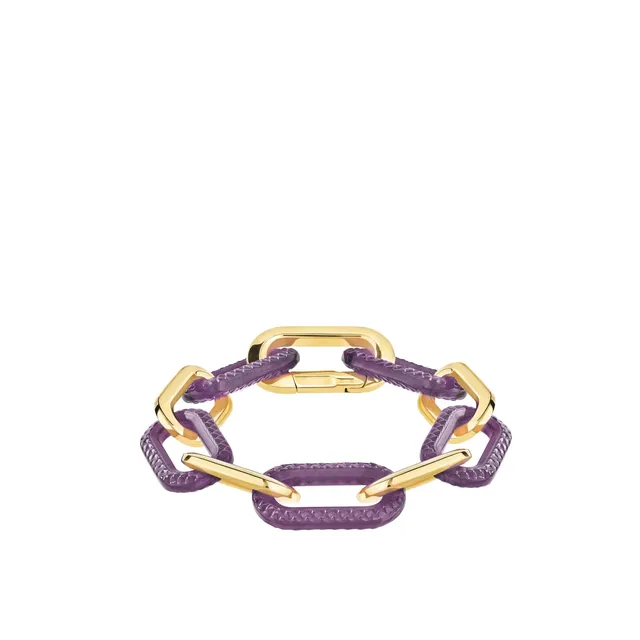 René Lalique Empreinte Animale Bracciale 5 Cristalli Oro