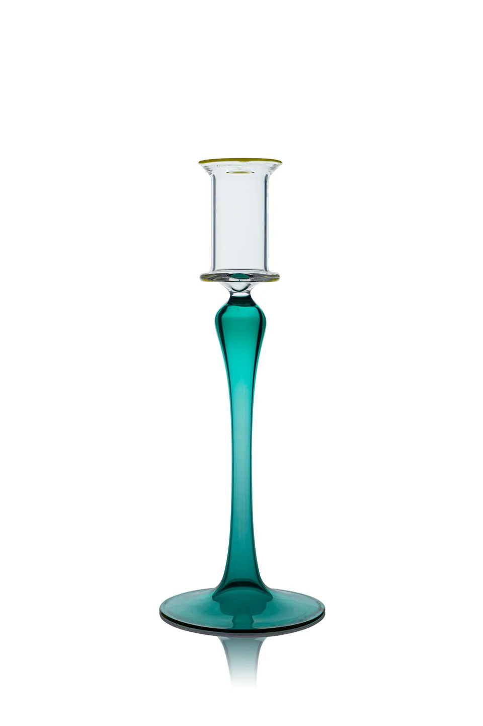 Vaporetto Luce candeliere vetro borosilicato verde 22 cm