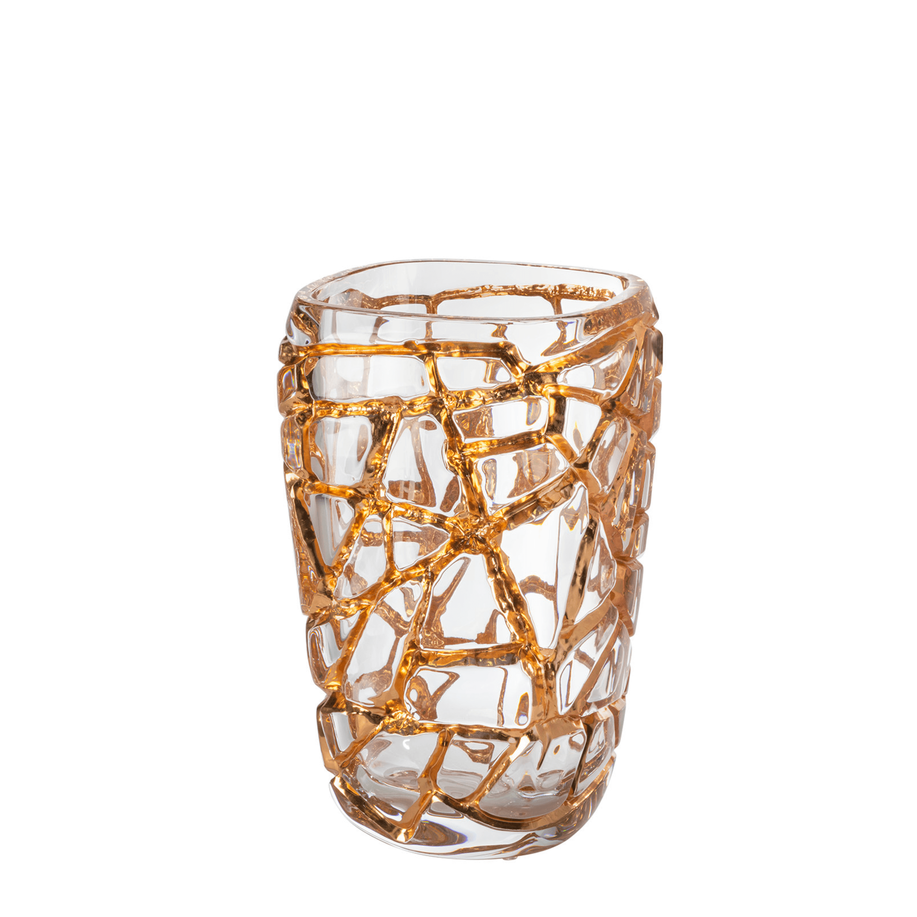 René Lalique Magnitude vaso grande cristallo oro rosa