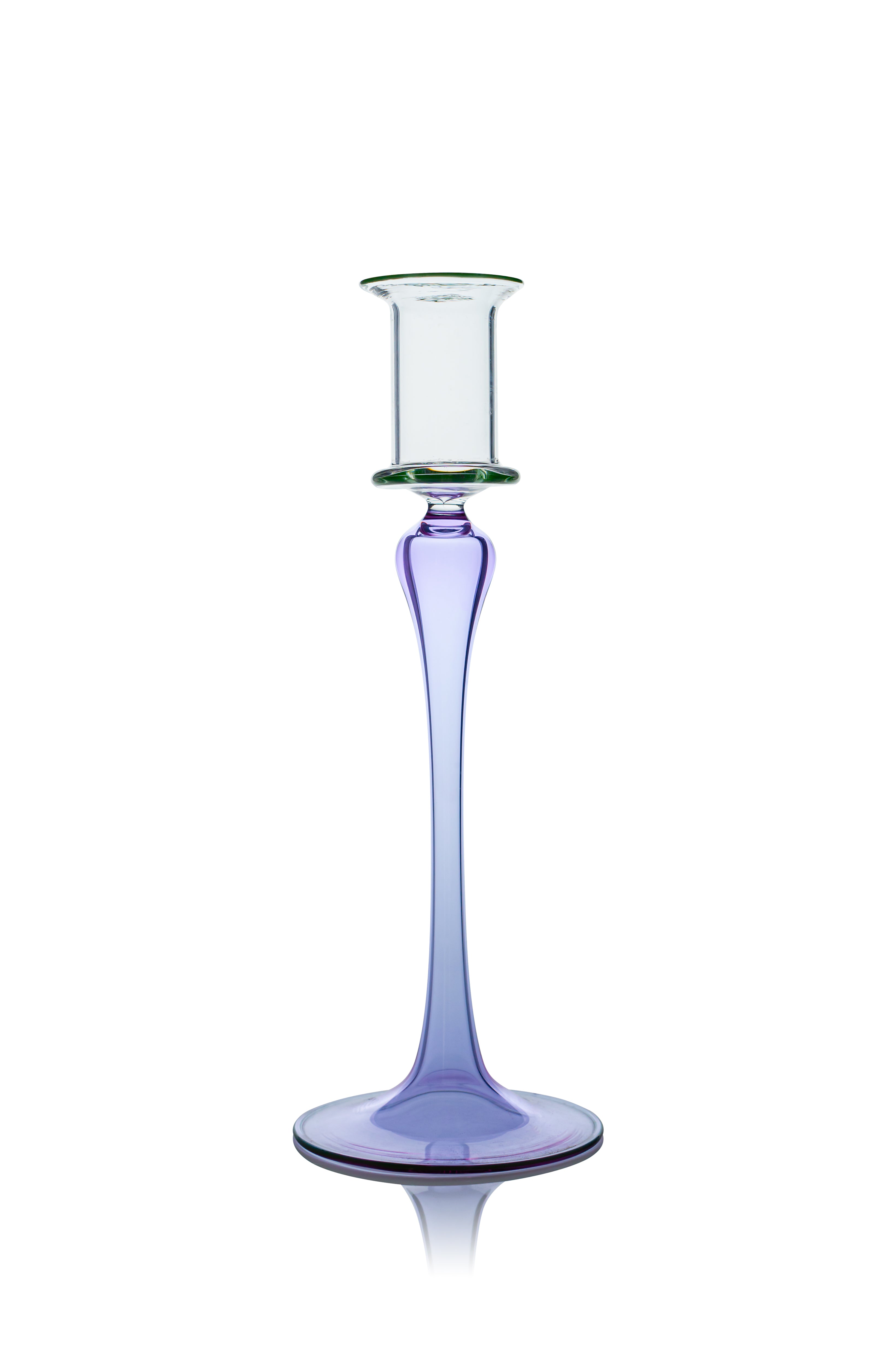 Vaporetto Luce candeliere vetro borosilicato verde 22 cm
