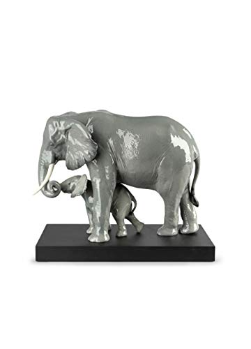 Lladró Alta Porcellana Indicando la Via scultura elefanti