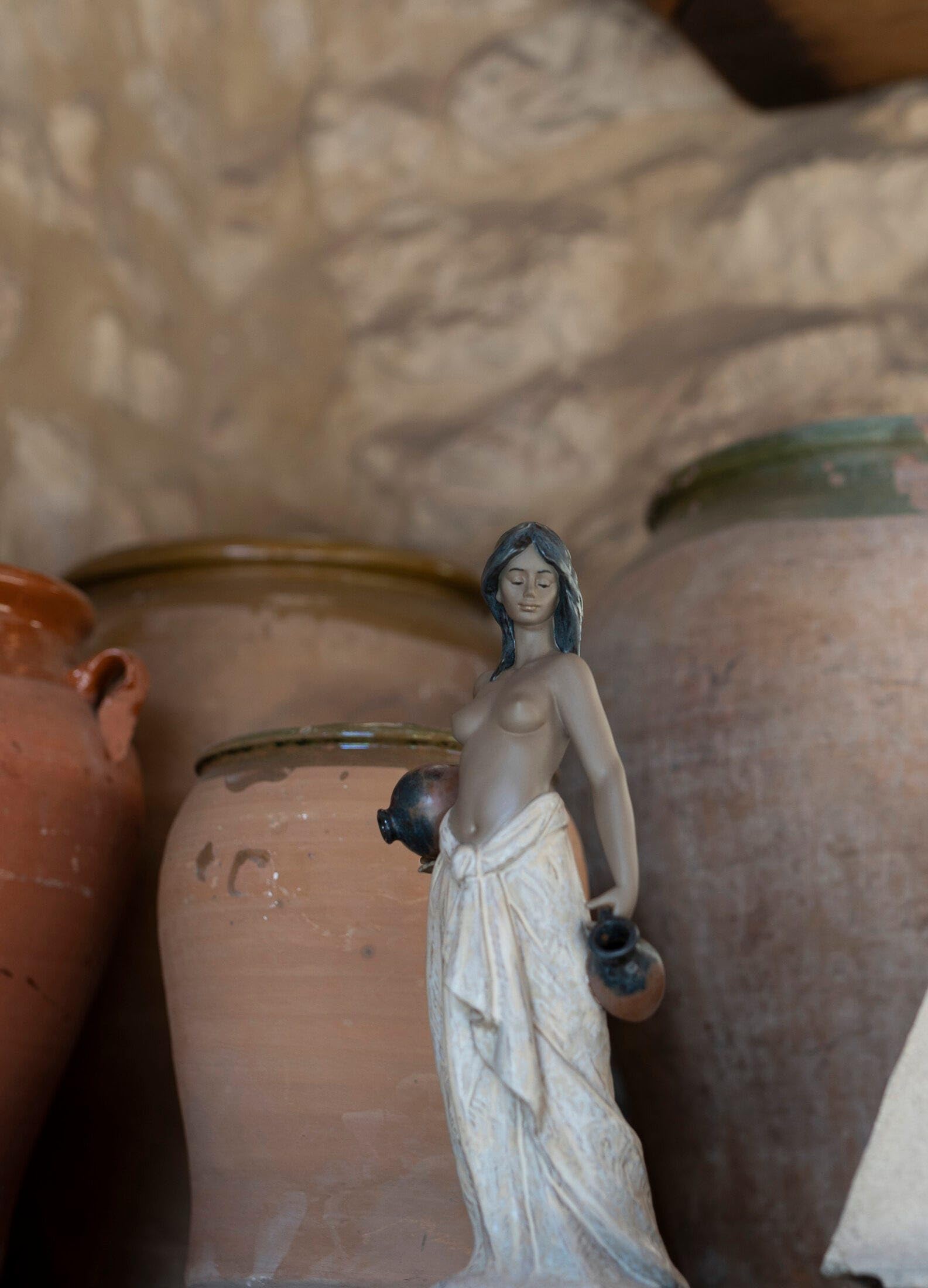 Lladró Sculture Acquaiola Figurina Porcellana Donna