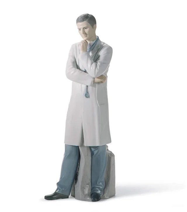 Lladró Dottore figurina porcellana medico carnagione chiara