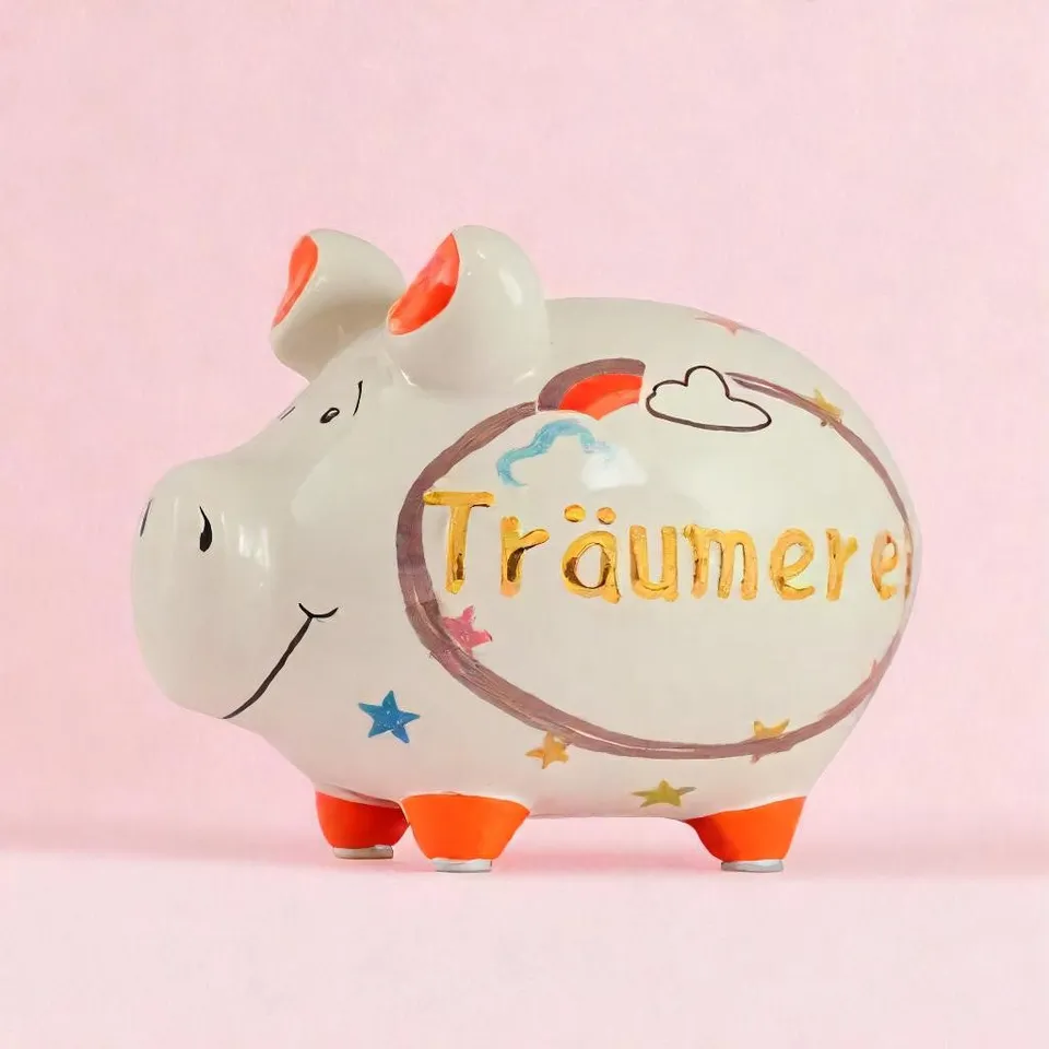 Sparschwein Kleinschweine Träumerei salvadanaio oro ceramica