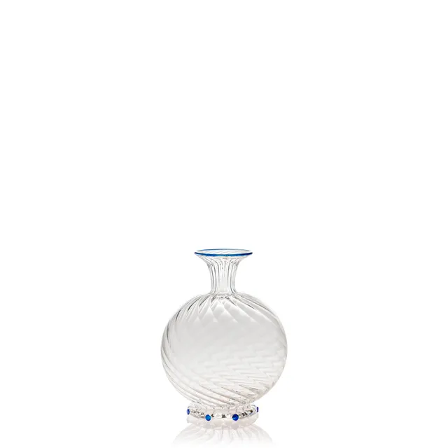 Vaporetto Cannaregio N°1 vaso vetro Murano rigadin 9,5 cm