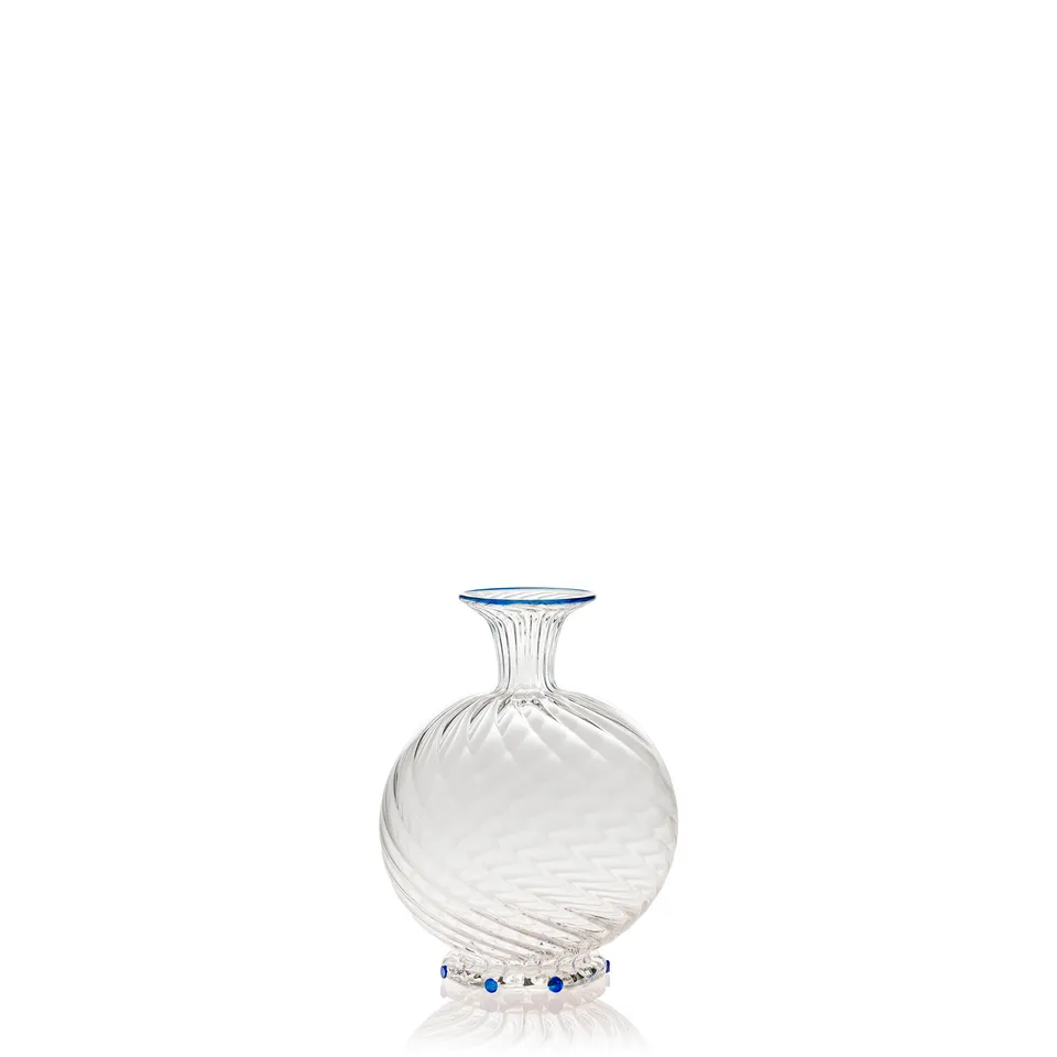 Vaporetto Cannaregio N°1 vaso vetro Murano rigadin 9,5 cm