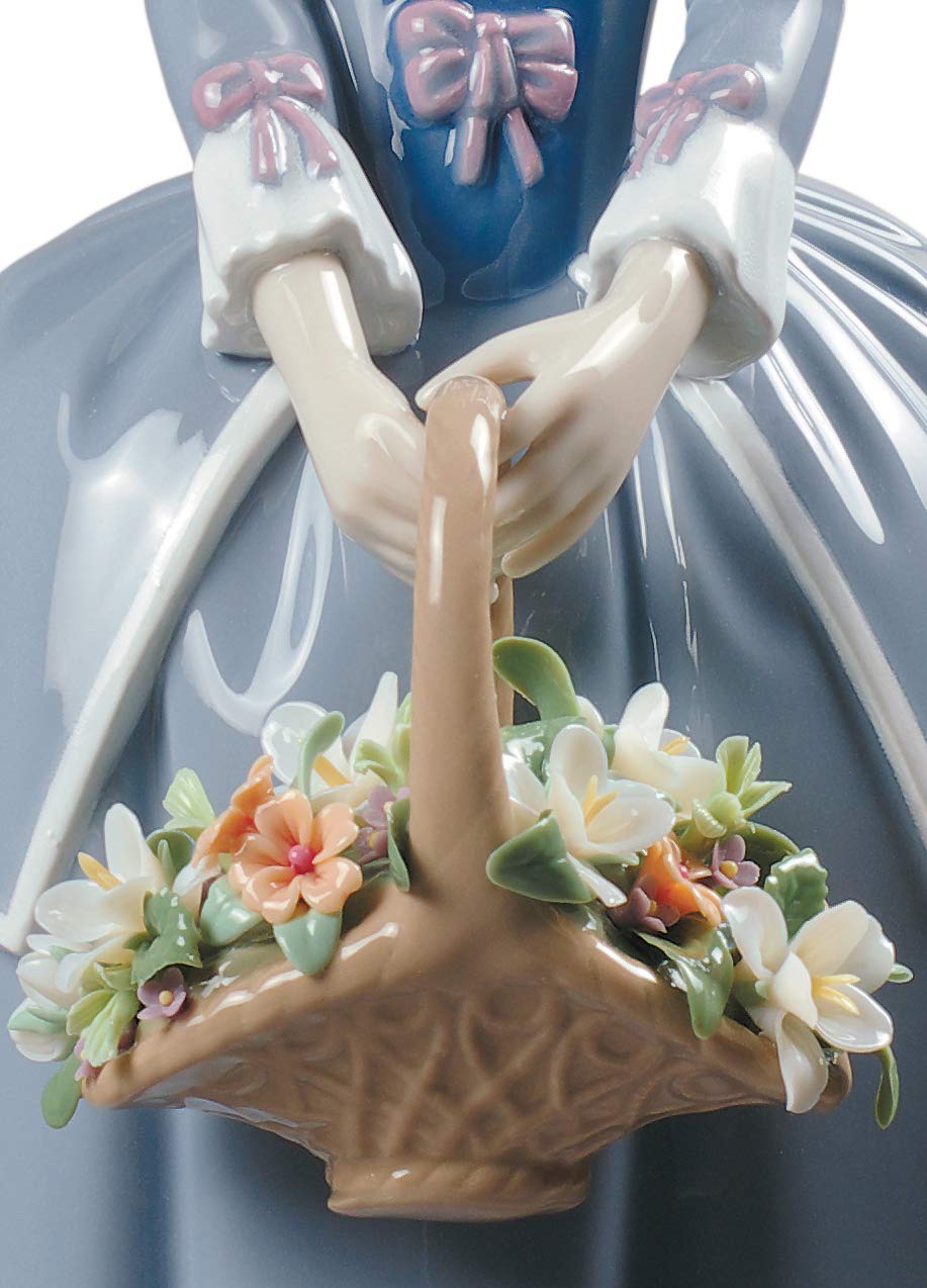 Lladró Sculture I Primi Fiori statuetta porcellana donna fiori