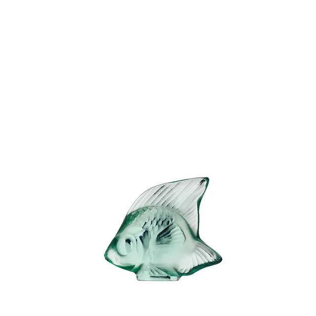 Lalique Fish scultura cristallo taglia S menta