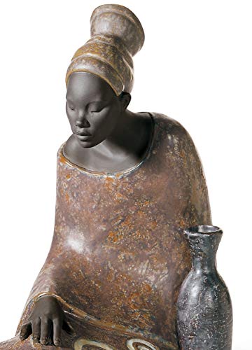 Lladró Sculture Donna Africana figurina gres opaco 26 cm