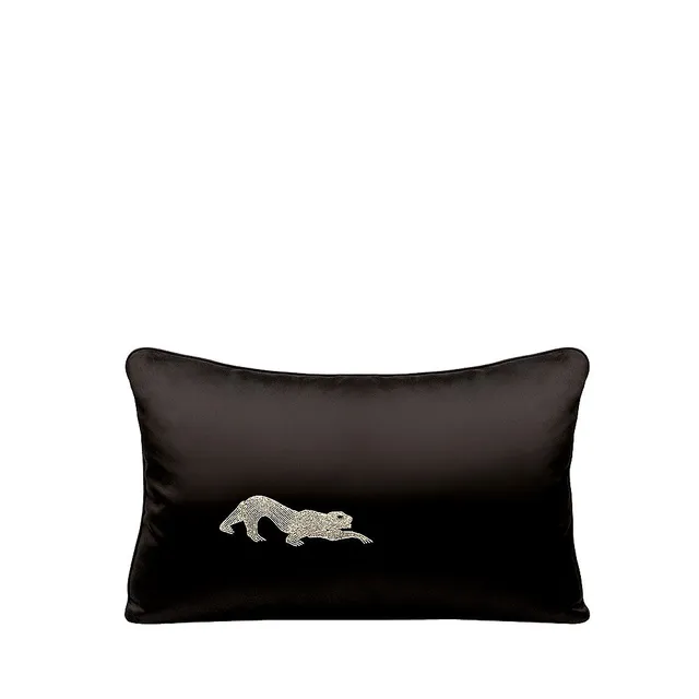 Lalique Textiles Panthère cuscino piccolo con perline