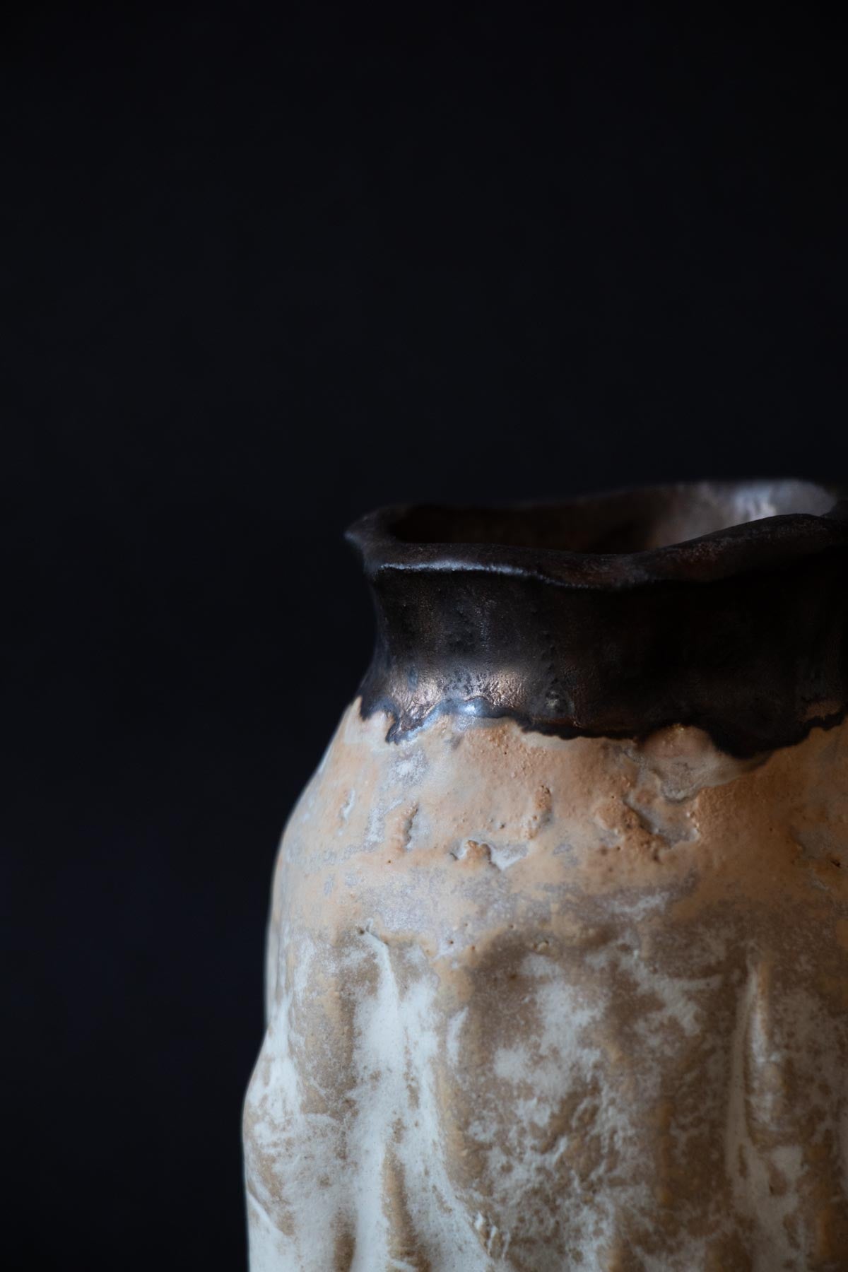 ClaireLune Yang I vaso decorativo bianco grès con sfera