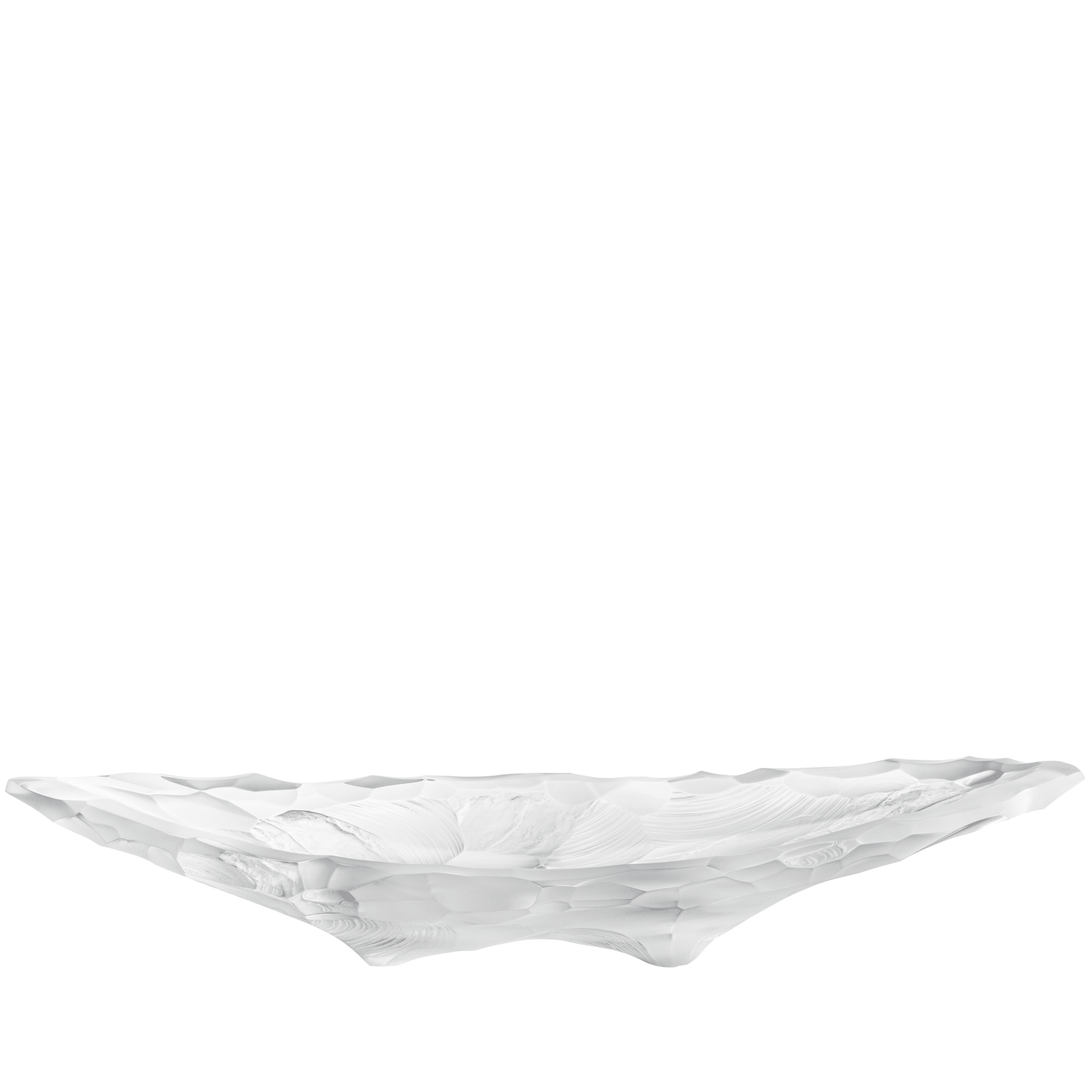 Lalique Silex coppa grande L in cristallo satinato
