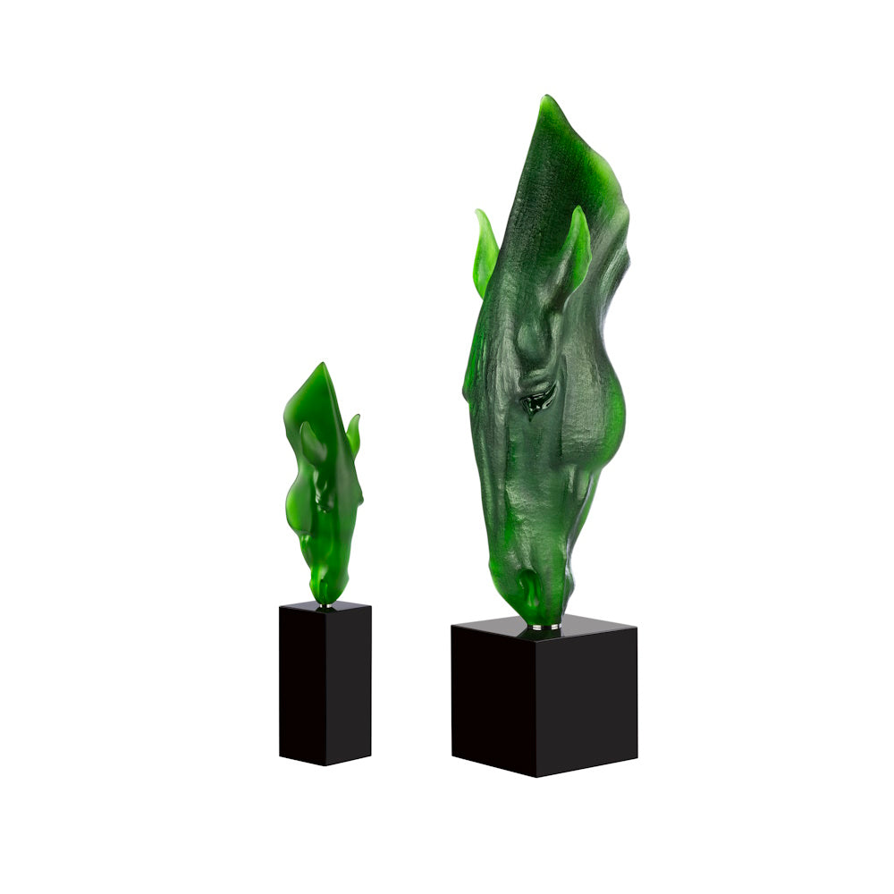 Lalique Art Still Water Scultura Cristallo Verde 2024