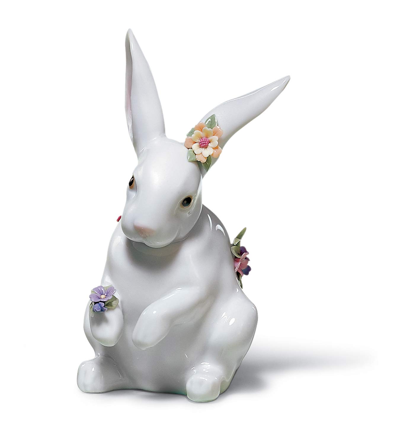 Lladró Sculture Coniglietto con Fiori figura coniglio porcellana