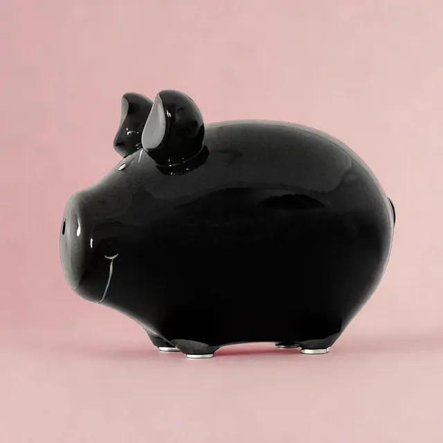 Sparschwein Company Kleinschweine Basic Schwarz salvadanaio maialino nero piccolo