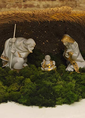 Lladró Sculture Natività Gesù Bambino statuetta lustro oro